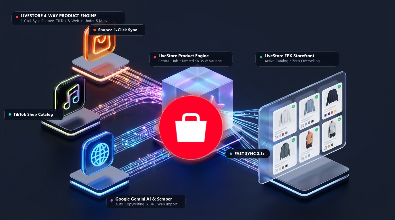 Malaysian female seller managing e-commerce catalog seamlessly on laptop