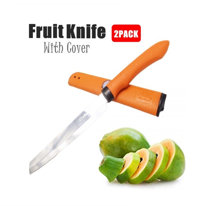 Fruit Knife with Plastic Cover, Blade (1set 2pcs)