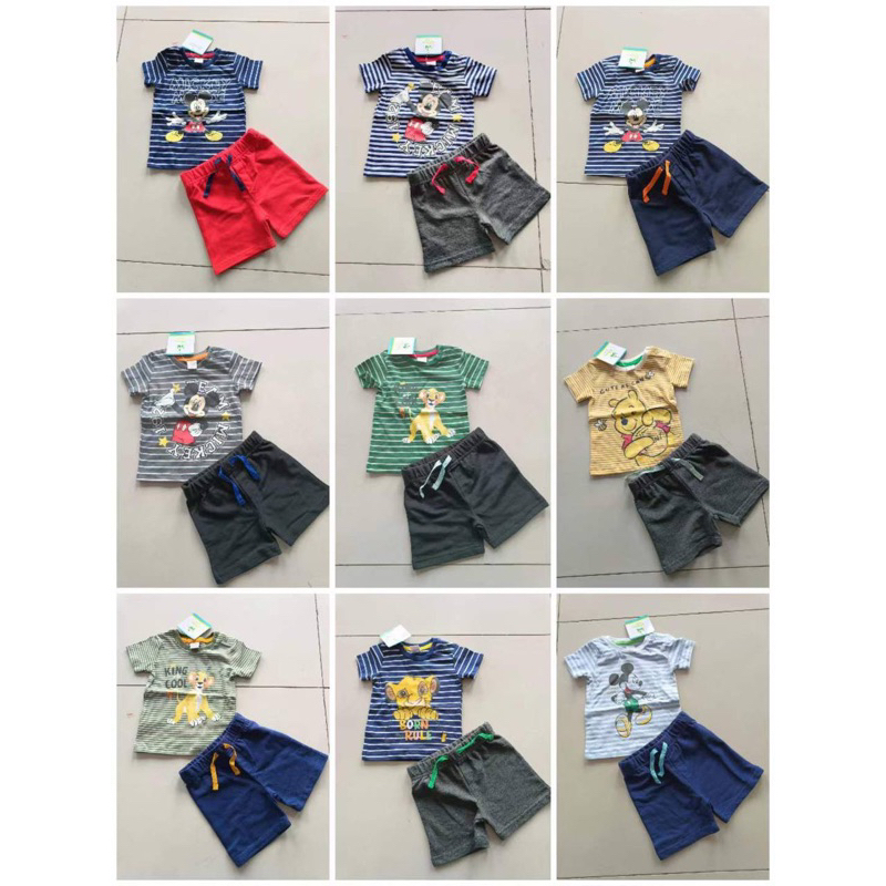 set boy top and pant disney top and pants boy/ baju budak lelaki