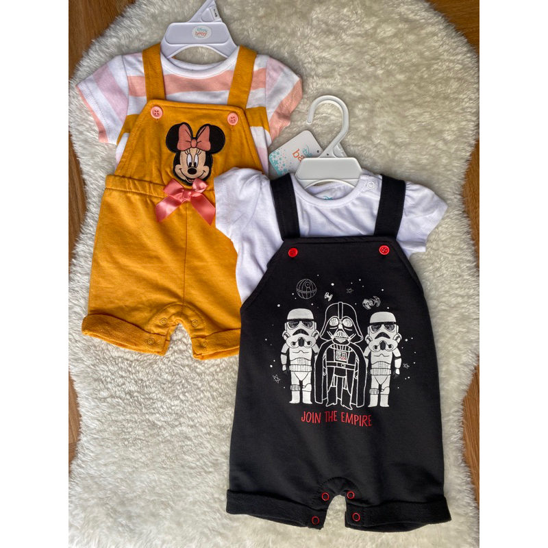 overall baby disney minnie & starwars Nb- 24m