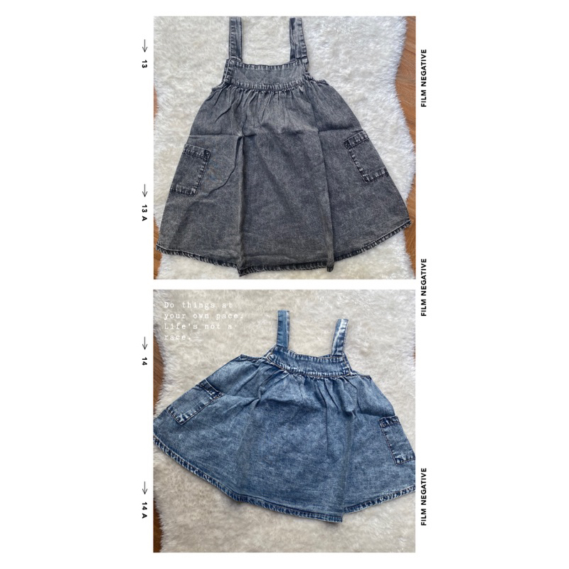sleeveless dress jeans baby cotton on/ gaun bayi tanpa lengan
