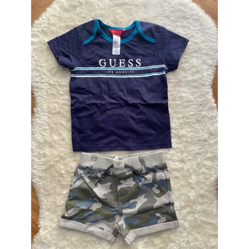 guess set jalan boy tshirt and soft jeans (12m-24m)