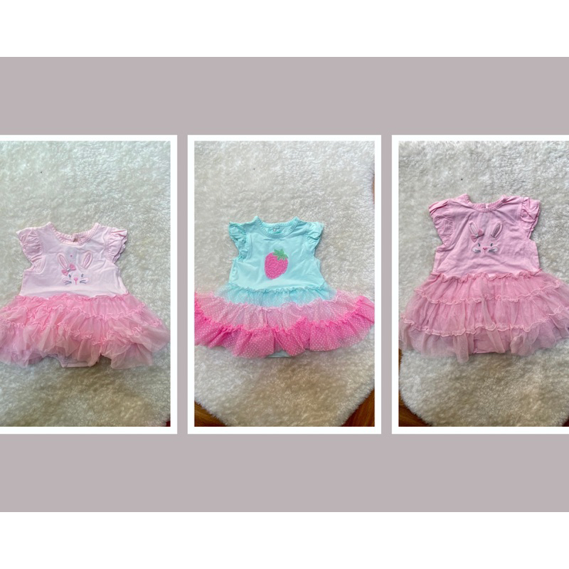 little me tutu dress baby / baju kembang baby