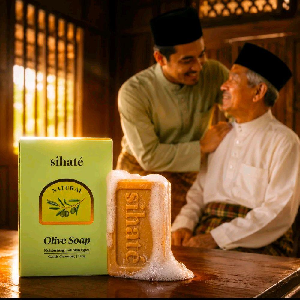 Sabun Zaitun Sihate Olive Soap Untuk Ekzema, Psiorosis, Kulit Kering, Kulit Bayi Sensitif, Bersisik, Lutut Tumit Merekah