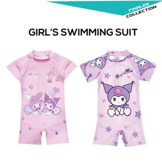 FINALES Girl Children's Swimsuit Girls Cute Cartoon Princess Water Park Baju Renang Budak Perempuan