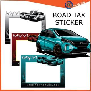 FINALES Roadtax Sticker Kereta Myvi Universal Vehicle Roadtax Sticker Perodua Myvi Transparent